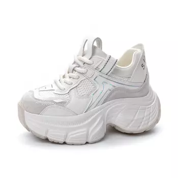 Кроссовки женские толстые низкие Shoe Cabinet Floral Language, белый