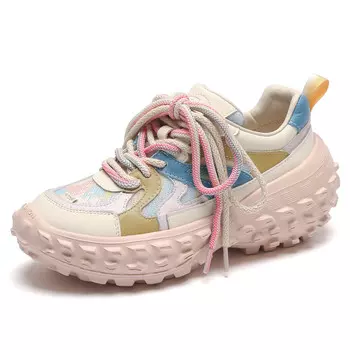 Кроссовки женские толстые низкие Shouba, синий