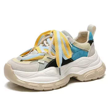 Кроссовки женские толстые низкие Sobb, оранжевый