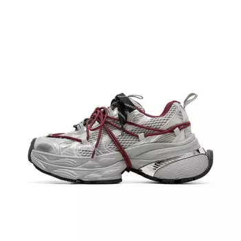 Кроссовки женские толстые низкие St&Sat, цвет Silver Gray