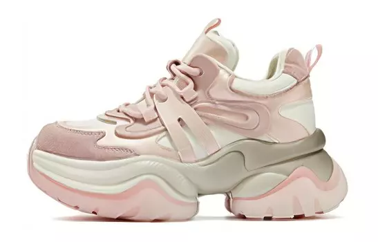 Кроссовки женские толстые низкие St&Sat, цвет Peach Pink