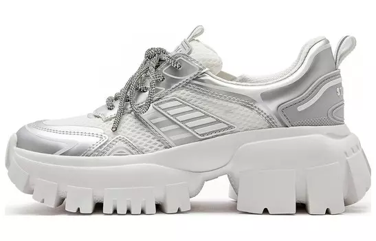 Кроссовки женские толстые низкие Staccato, цвет Starlight Silver