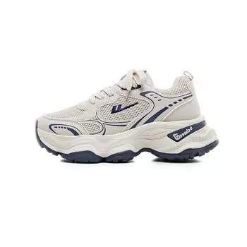 Кроссовки женские толстые низкие светло-хаки Warrior