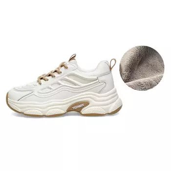 Кроссовки женские толстые низкие Teenmix, черный