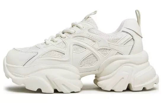 Кроссовки женские толстые низкие Teenmix, черный