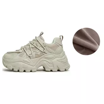 Кроссовки женские толстые низкие Teenmix, серый