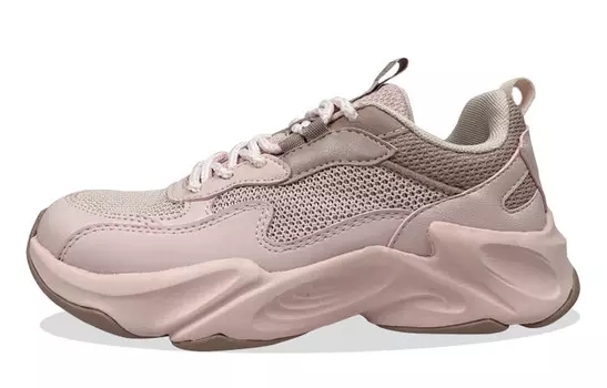 Кроссовки женские толстые низкие телесно-розовый/городские розовый 361°