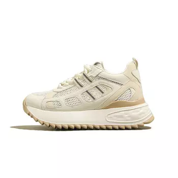 Кроссовки женские толстые низкие Teresa, цвет Beige mesh