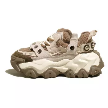 Кроссовки женские толстые низкие Teresa, коричневый