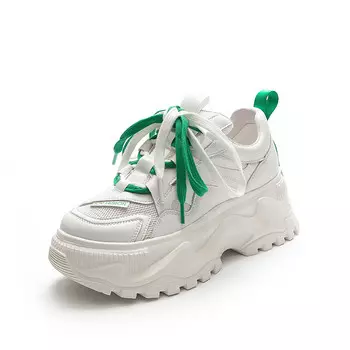 Кроссовки женские толстые низкие The Mystery Of Glamour, белый