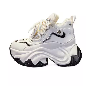 Кроссовки женские толстые низкие The Mystery Of Glamour, цвет Black Fleece-Lined