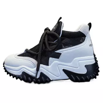 Кроссовки женские толстые низкие The Mystery Of Glamour, белый