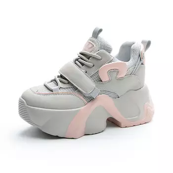 Кроссовки женские толстые низкие The Mystery Of Glamour, розовый