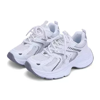 Кроссовки женские толстые низкие Tuopin, белый