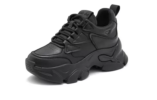 Кроссовки женские толстые низкие Walker Shop, черный