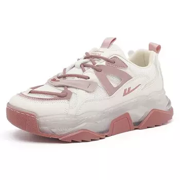 Кроссовки женские толстые низкие Warrior, белый/черный