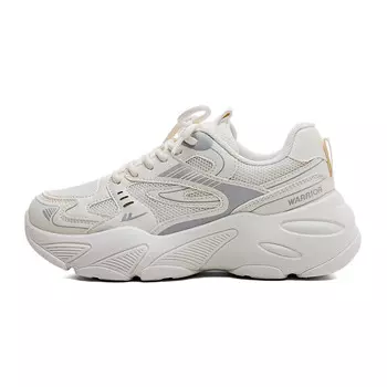 Кроссовки женские толстые низкие Warrior, бежевый/фиолетовый