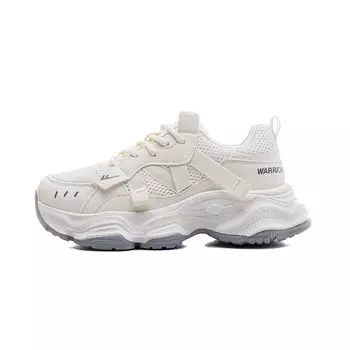 Кроссовки женские толстые низкие Warrior, бежевый/розовый