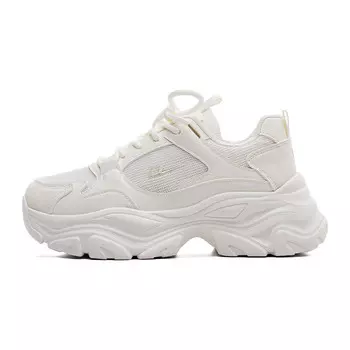 Кроссовки женские толстые низкие Warrior, бежевый/серый