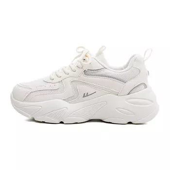 Кроссовки женские толстые низкие Warrior, бежевый/серый