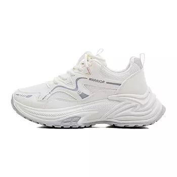 Кроссовки женские толстые низкие Warrior, бежевый/серый