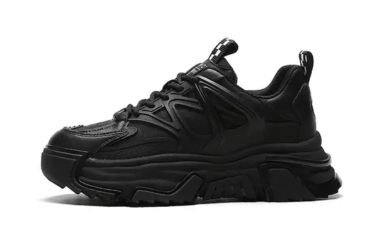 Кроссовки женские толстые низкие Woos Bobo, черный