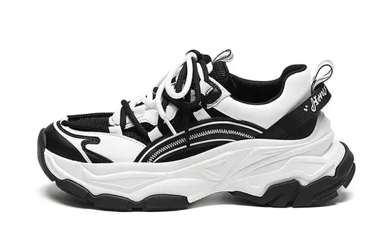 Кроссовки женские толстые низкие Woos Bobo, розовый/белый