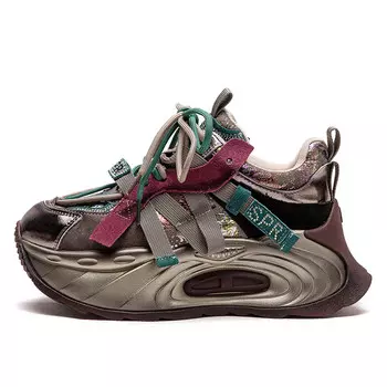 Кроссовки женские толстые низкие Yao Qia, фиолетовый