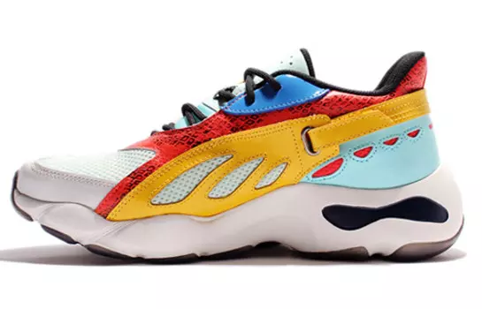 Кроссовки женские толстые низкие желтые/красные Lining