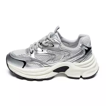 Кроссовки женские толстые низкие Zhr, цвет Beige [Casual Style]