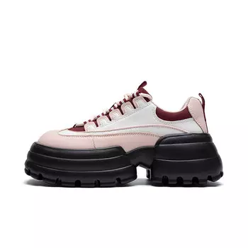 Кроссовки женские толстые низкие Zhr, цвет Black/Beige