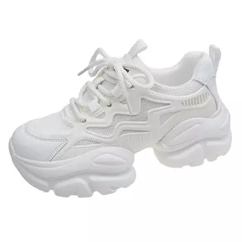 Кроссовки женские толстые низкие Zi Xiao, белый