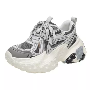 Кроссовки женские толстые низкие Zi Xiao, серый