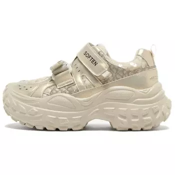 Кроссовки женские толстые низкие золотисто-абрикосовые Basto, цвет Gold/apricot