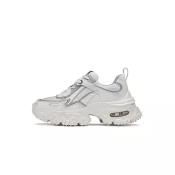 Кроссовки женские толстые низкие Zsbella, серебряный