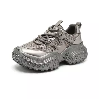 Кроссовки женские толстые с низким верхом цвета Smoking Gun Baffn, цвет Gunmetal