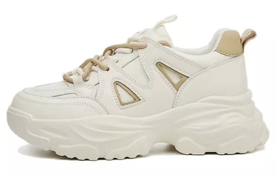 Кроссовки женские толстые с низким верхом цвета молочный чай Daphne, цвет Milk tea