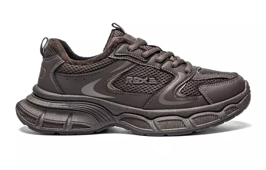 Кроссовки женские толстые с низким верхом цвета кофе Renben, цвет Coffee