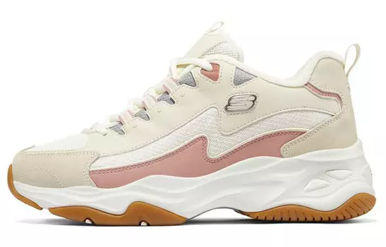 Кроссовки женские толстые с низким верхом, натуральные Skechers