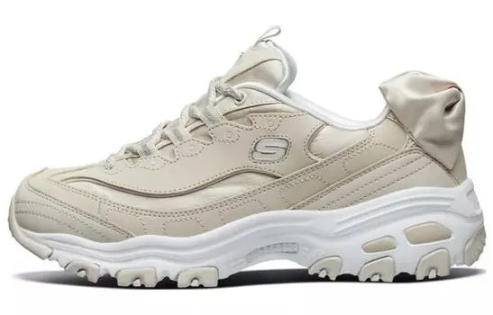 Кроссовки женские толстые с низким верхом, натуральные Skechers