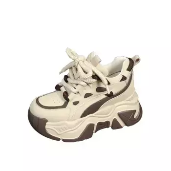 Кроссовки женские толстые средней высоты Abcfjg, белый/черный