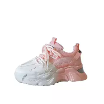 Кроссовки женские толстые средней высоты Abcfjg, белый/зеленый