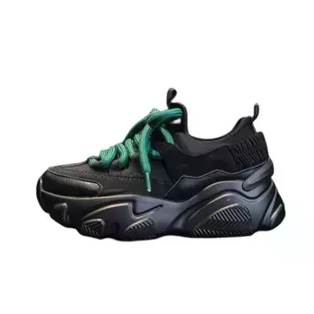 Кроссовки женские толстые средней высоты Abcfjg, цвет Pure black single-mile four-season model