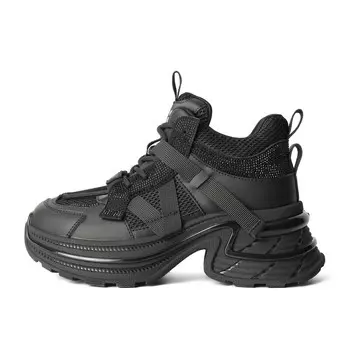 Кроссовки женские толстые средней высоты Belle, черный