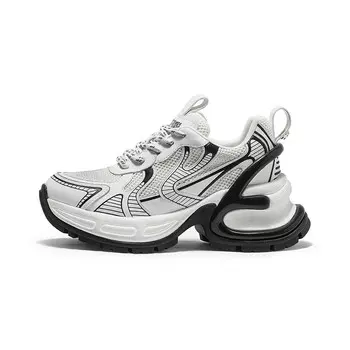 Кроссовки женские толстые средней высоты Coup De Foudre, белый/черный