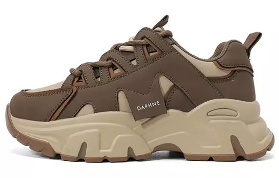 Кроссовки женские толстые средней высоты Daphne, коричневый
