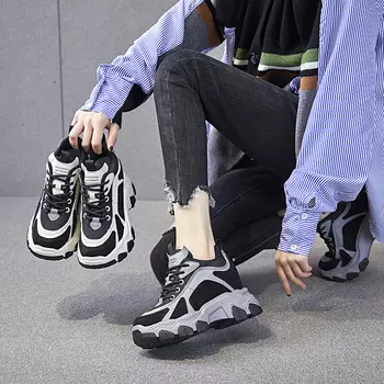 Кроссовки женские толстые средней высоты Nrdrofficial, серый