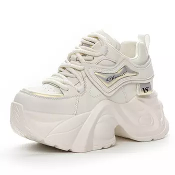 Кроссовки женские толстые средней высоты Shangjinni, черный