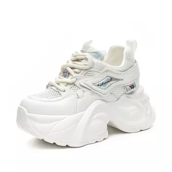 Кроссовки женские толстые средней высоты Shangjinni, оранжевый