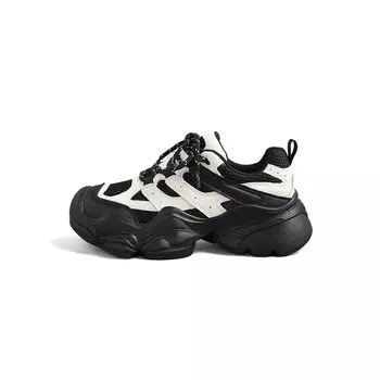 Кроссовки женские толстые средней высоты Shougu, цвет Ivory